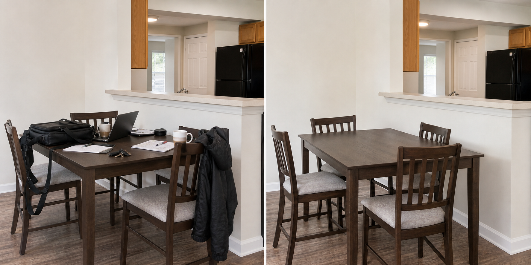 Leasing agent rental showing cleanup example